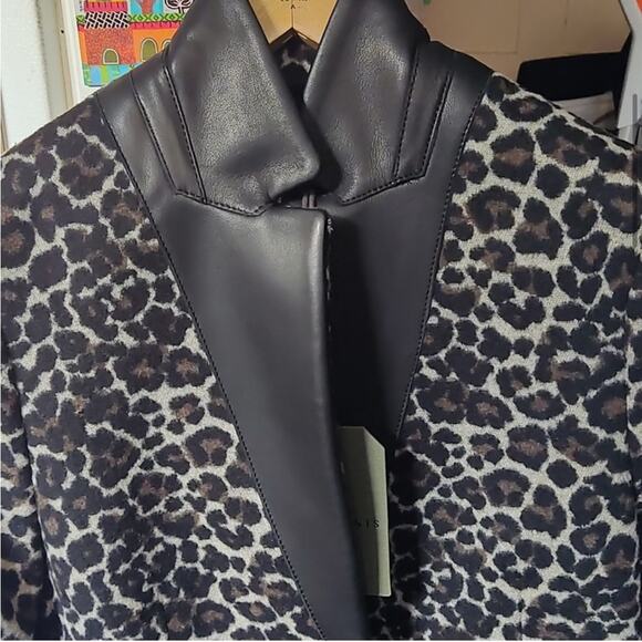 NWT All Saints Leni Leo Animal Print Coat - Picture 6 of 9